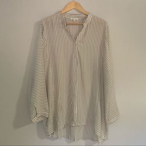 Ivory striped boutique top